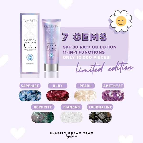 [MIX MATCH 3 OR MORE FOR  15% OFF - MIX AND MATCH ANY 3] KLARITY LASERTOX CC LOTION + O2 MUD MASK + IMMORTAL ELIXIR