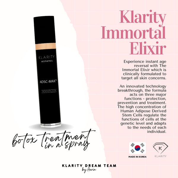 [MIX MATCH 3 OR MORE FOR  15% OFF - MIX AND MATCH ANY 3] KLARITY LASERTOX CC LOTION + O2 MUD MASK + IMMORTAL ELIXIR